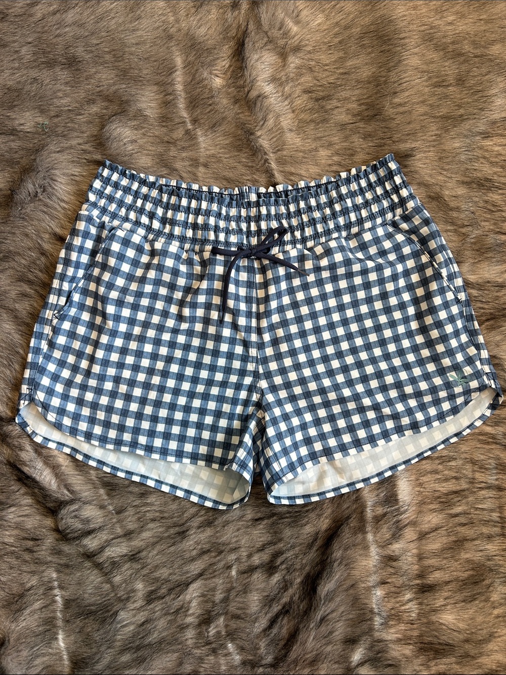NEW Carve Designs Bali Breeze Board Short Blue White Plaid Women’s Small